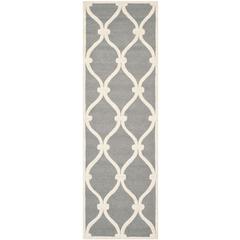 CAMBRIDGE, DARK GREY / IVORY, 2'-6" X 8', Area Rug, CAM710D-28