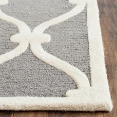 CAMBRIDGE, DARK GREY / IVORY, 2'-6" X 10', Area Rug, CAM710D-210