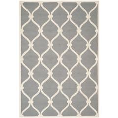 CAMBRIDGE, DARK GREY / IVORY, 6' X 9', Area Rug, CAM710D-6