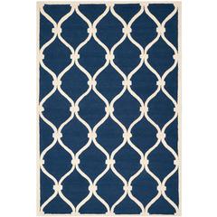 CAMBRIDGE, NAVY / IVORY, 6' X 9', Area Rug, CAM710M-6