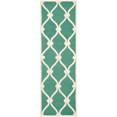 CAMBRIDGE, TEAL / IVORY, 2'-6" X 8', Area Rug, CAM710T-28