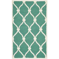 CAMBRIDGE, TEAL / IVORY, 3' X 5', Area Rug, CAM710T-3