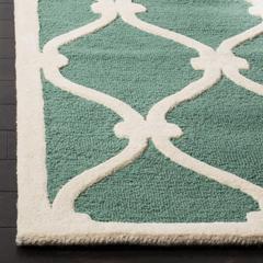 CAMBRIDGE, TEAL / IVORY, 5' X 8', Area Rug, CAM710T-5