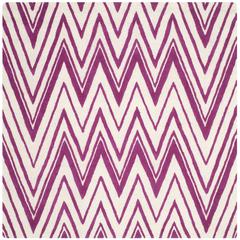 CAMBRIDGE, IVORY / FUCHSIA, 6' X 6' Square, Area Rug, CAM711F-6SQ