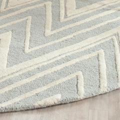 CAMBRIDGE, GREY / IVORY, 4' X 4' Round, Area Rug