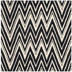 CAMBRIDGE, BLACK / IVORY, 6' X 6' Square, Area Rug, CAM711K-6SQ