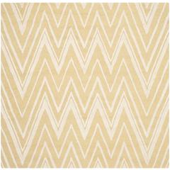 CAMBRIDGE, LIGHT GOLD / IVORY, 6' X 6' Square, Area Rug, CAM711L-6SQ