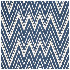 CAMBRIDGE, NAVY / IVORY, 6' X 6' Square, Area Rug, CAM711M-6SQ