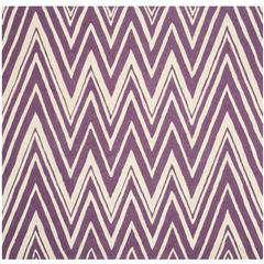 CAMBRIDGE, PURPLE / IVORY, 6' X 6' Square, Area Rug, CAM711P-6SQ