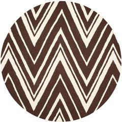 CAMBRIDGE, BROWN / IVORY, 6' X 6' Round, Area Rug, CAM711R-6R