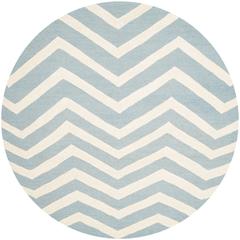 CAMBRIDGE, BLUE / IVORY, 6' X 6' Round, Area Rug, CAM714B-6R