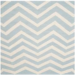 CAMBRIDGE, BLUE / IVORY, 6' X 6' Square, Area Rug, CAM714B-6SQ