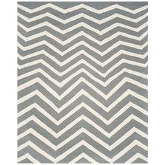 CAMBRIDGE, DARK GREY / IVORY, 8' X 10', Area Rug, CAM714D-8