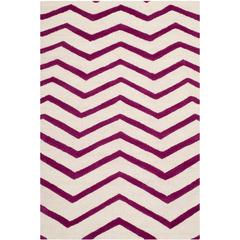 CAMBRIDGE, IVORY / FUCHSIA, 4' X 6', Area Rug