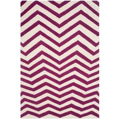 CAMBRIDGE, IVORY / FUCHSIA, 6' X 9', Area Rug
