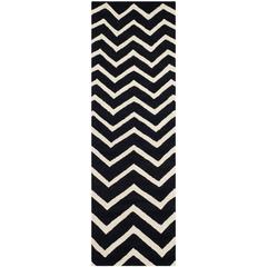 CAMBRIDGE, BLACK / IVORY, 2'-6" X 8', Area Rug, CAM714K-28