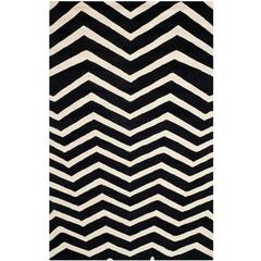 CAMBRIDGE, BLACK / IVORY, 5' X 8', Area Rug, CAM714K-5