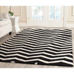 CAMBRIDGE, BLACK / IVORY, 6' X 9', Area Rug, CAM714K-6