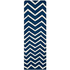 CAMBRIDGE, NAVY / IVORY, 2'-6" X 8', Area Rug, CAM714M-28