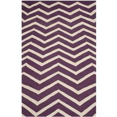 CAMBRIDGE, PURPLE / IVORY, 4' X 6', Area Rug, CAM714P-4