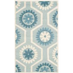 CAMBRIDGE, BLUE / IVORY, 2' X 3', Area Rug, CAM715B-2