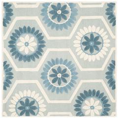 CAMBRIDGE, BLUE / IVORY, 6' X 6' Square, Area Rug, CAM715B-6SQ