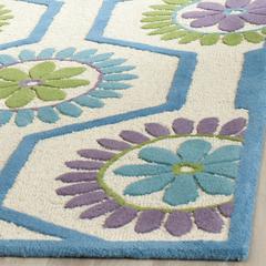 CAMBRIDGE, IVORY / BLUE, 6' X 9', Area Rug, CAM716A-6