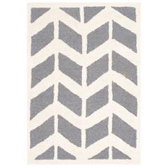 CAMBRIDGE, DARK GREY / IVORY, 2' X 3', Area Rug, CAM718D-2