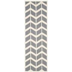 CAMBRIDGE, DARK GREY / IVORY, 2'-6" X 8', Area Rug, CAM718D-28