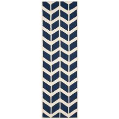 CAMBRIDGE, NAVY / IVORY, 2'-6" X 8', Area Rug, CAM718M-28