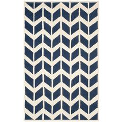CAMBRIDGE, NAVY / IVORY, 5' X 8', Area Rug, CAM718M-5