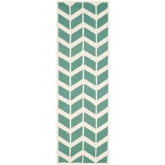 CAMBRIDGE, TEAL / IVORY, 2'-6" X 8', Area Rug, CAM718T-28