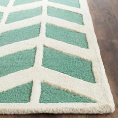 CAMBRIDGE, TEAL / IVORY, 6' X 9', Area Rug, CAM718T-6
