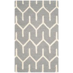 CAMBRIDGE, DARK GREY / IVORY, 3' X 5', Area Rug, CAM720D-3
