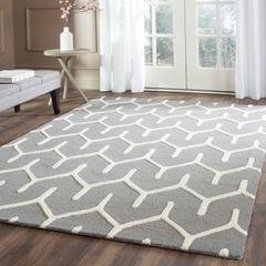 CAMBRIDGE, DARK GREY / IVORY, 6' X 9', Area Rug, CAM720D-6