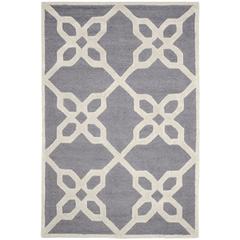 CAMBRIDGE, DARK GREY / IVORY, 4' X 6', Area Rug, CAM722D-4