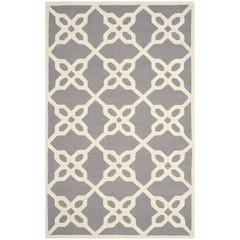 CAMBRIDGE, DARK GREY / IVORY, 5' X 8', Area Rug, CAM722D-5