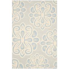 CAMBRIDGE, GREY / BLUE, 4' X 6', Area Rug