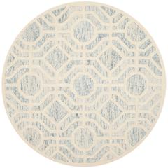 CAMBRIDGE, LIGHT BLUE / IVORY, 6' X 6' Round, Area Rug, CAM726B-6R