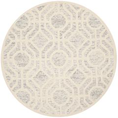 CAMBRIDGE, LIGHT GREY / IVORY, 6' X 6' Round, Area Rug, CAM726G-6R