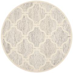 CAMBRIDGE, LIGHT GREY / IVORY, 6' X 6' Round, Area Rug, CAM727G-6R