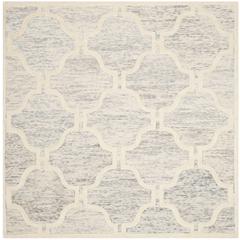 CAMBRIDGE, LIGHT GREY / IVORY, 6' X 6' Square, Area Rug, CAM727G-6SQ