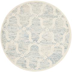 CAMBRIDGE, LIGHT BLUE / IVORY, 6' X 6' Round, Area Rug, CAM728B-6R