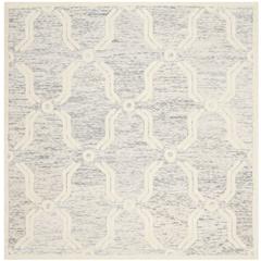 CAMBRIDGE, LIGHT GREY / IVORY, 6' X 6' Square, Area Rug, CAM728G-6SQ