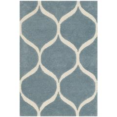CAMBRIDGE, LIGHT BLUE / IVORY, 2' X 3', Area Rug, CAM730B-2