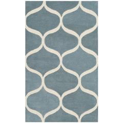 CAMBRIDGE, LIGHT BLUE / IVORY, 3' X 5', Area Rug, CAM730B-3