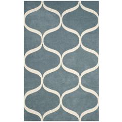 CAMBRIDGE, LIGHT BLUE / IVORY, 5' X 8', Area Rug, CAM730B-5