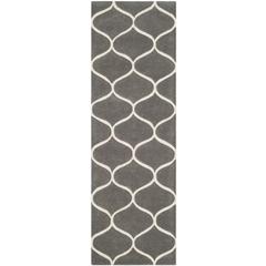 CAMBRIDGE, DARK GREY / IVORY, 2'-6" X 8', Area Rug, CAM730D-28
