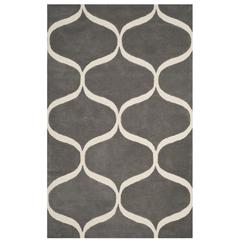 CAMBRIDGE, DARK GREY / IVORY, 5' X 8', Area Rug, CAM730D-5