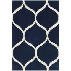 CAMBRIDGE, DARK BLUE / IVORY, 2' X 3', Area Rug